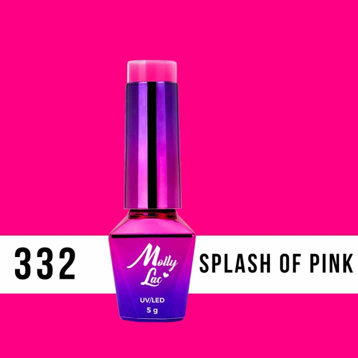 Hybridný lak MollyLac - Fancy Fashion - Splash Of Pink 5ml č.332