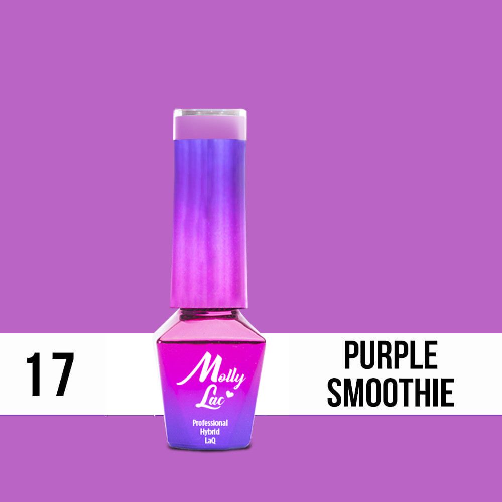 Hybridný lak MollyLac - Cocktails&Drinks - Purple Smoothie 5 ml č.17