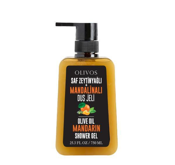 Sprchový gel s extra panenským olivovým olejem a mandarinka, 750 ml