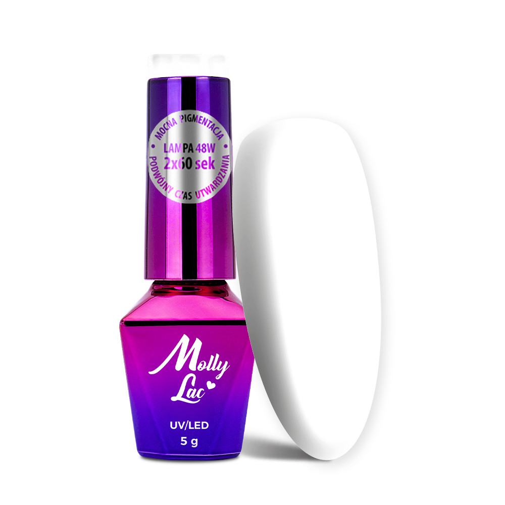 Hybridný lak MollyLac Hypnotise white 5 ml