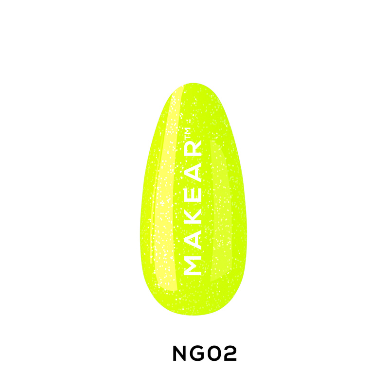 Makear gél lak 01 Neon glitter 8 ml