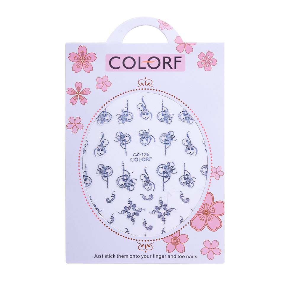 Samolepky na nechty Colorf CB-176 silver